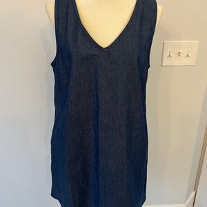 Umgee Classic Blue Denim knee length dress size medium